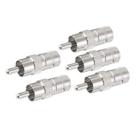 CCTV Camera BNC Female to RCA Male Connector Coax Connector 5 Pcs