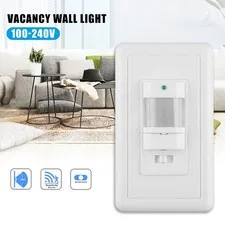 Auto On/Off PIR Infrared Occupancy Vacancy  Light Lamp SwitchPnMwRB