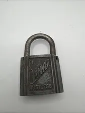 Slaymaker Rustless Silver Metal Padlock Key Lock No Key