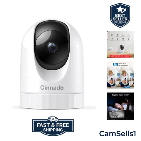2K Security Camera Indoor for Pet/Dog/Baby with Phone App, D1 1Pack | 360° 2....