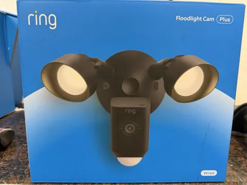 Ring Floodlight Cam Plus Wired Outdoor Security Camera Black 1080p Motion Detect