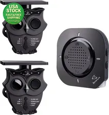 Solar Wireless Driveway Alarm System 1 Receiver 2 Sensors IP65 Motion Detector