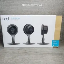 NEST Cam Indoor Smart Security Camera (3 Pack) Model NC1104US - Sealed NEW