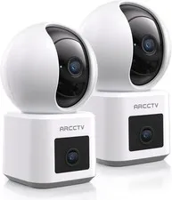 2-Pack Dual Lens Indoor Security Camera 2.5K WiFi 6 Pet Camera Home Security