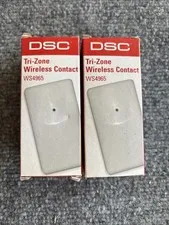 2 DSC WS4965 Tri-Zone Wireless Door Contact Sensors, Indoor, White NEW!!!
