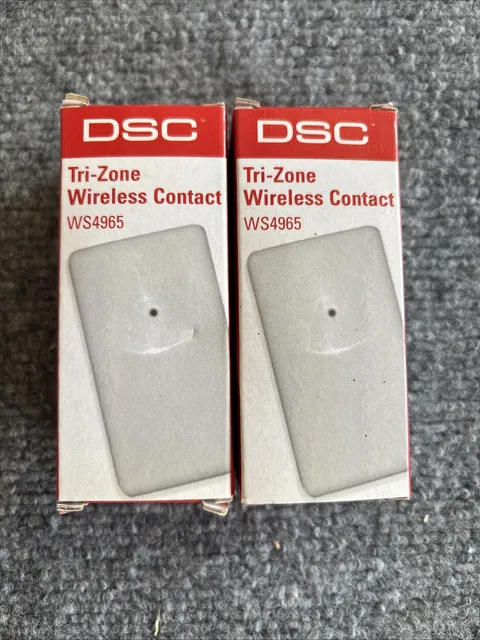 2 DSC WS4965 Tri-Zone Wireless Door Contact Sensors, Indoor, White NEW!!!