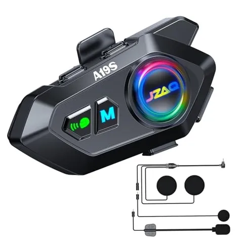 Bluetooth Headset for Motorcycle Helmets 2-Way Simultaneous Calling Music