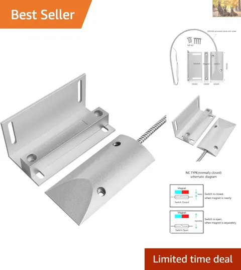 Industrial-Grade Magnetic Switch Alarm Sensor for Various Door Applications