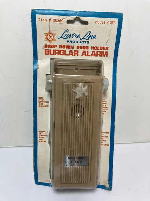 Lustre Line Vintage Drop Down Burglar Alarm NOS