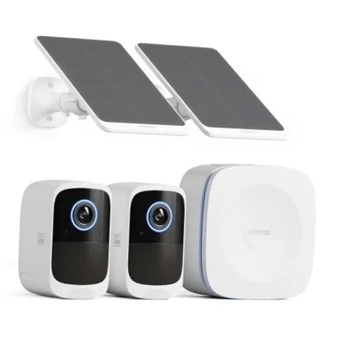 4K Security Cameras Wireless Outdoor/Indoor, Battery Cameras White-2-Cam-Kit