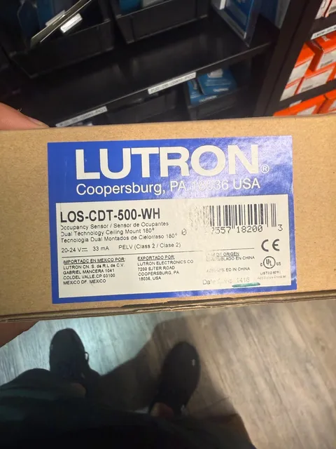 NEW LUTRON LOS-CDT-500-WH 500 SQ FT DUAL TECH CEILING OCCUPANCY MOTION SENSOR