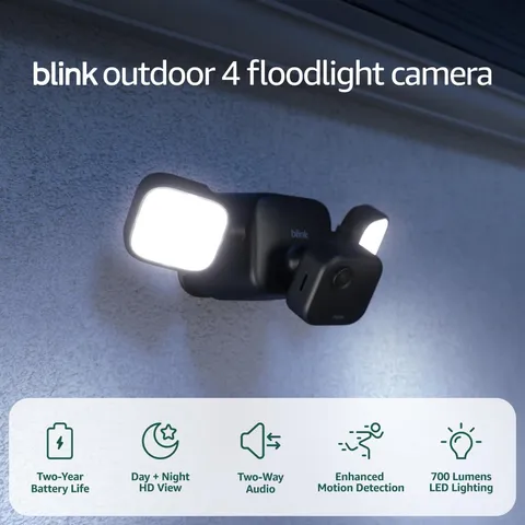 Outdoor 4 Floodlight Camera — Wireless Smart Security Camera, 700 Lumens, Two-Ye