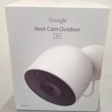 Google Nest Cam Outdoor 2K Wired/Hardwired Weatherproof Wi‑Fi Camera White