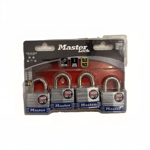 4 Pack Master Lock 3008D Laminated Steel Padlock 1-1/2 NEW