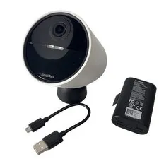 SimpliSafe CMOB1 Indoor Wi-Fi IP Security Camera, Wall Mountable, White/Black