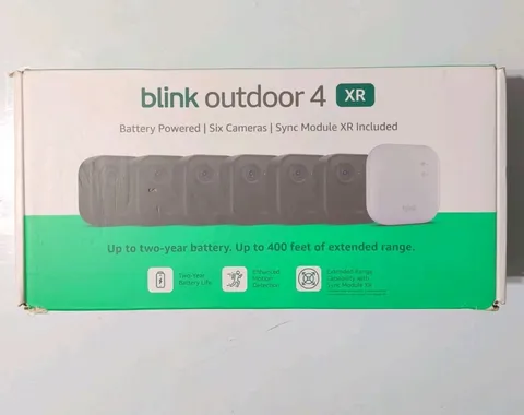Blink Outdoor 4 XR Newest Model, Two-year Battery Wireless Camera, 6 Cameras