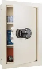 In-Wall Safe Home/Business Safe W/ Keypad & 2 Manual Override Keys Protects Cash