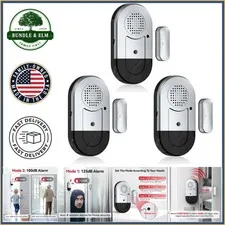 Magnetic Sensor Door Alarms for Toddler Safety and Travel Security, 3 Pack