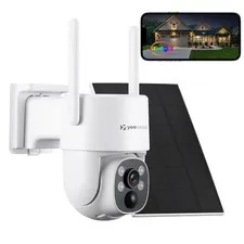 yeewise 2K NightColor Solar Security Camera, Wireless Pan & Tilt Battery...