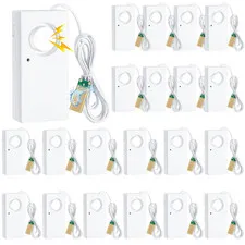 Hoteam 20 Pcs Water Sensor Alarm Leak Detector 120Db Water Leak Alarm 9V