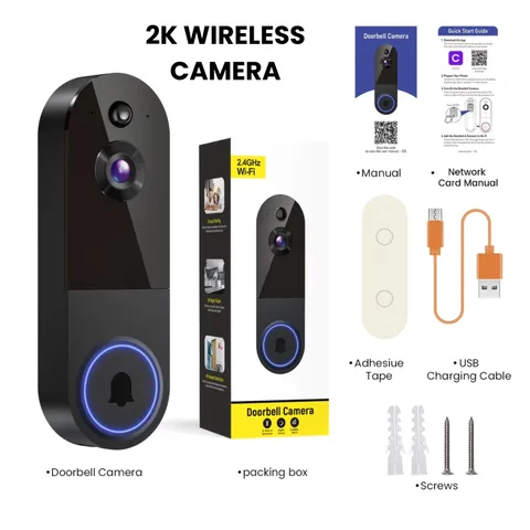 Ring Video Doorbell 2K Camera WI-FI Night Vision Motion Detection Wireless