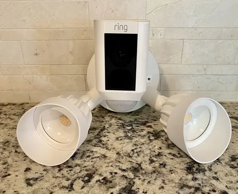 Ring Floodlight Cam Wired Plus Surveillance Camera - White