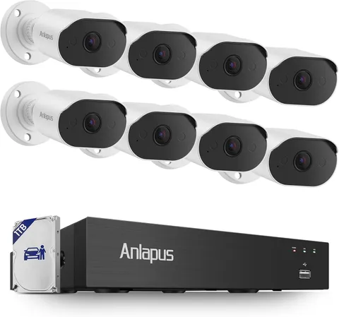 8-Channel 4K Wired Outdoor CCTV Security System
