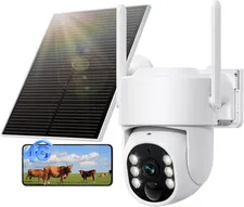 4G LTE Cellular Solar Security Camera Wireless Outdoor, No Wifi Solar Powered