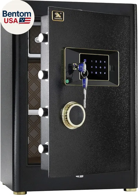 Large Safe Box, 2.05 Cubic Feet Home Safe with Touch Screen Keypad & Built-In Lo