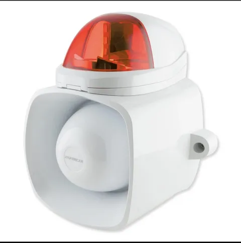 Seco-Larm SH-816S-SQ/R Enforcer Siren/Strobe with Audio Input, Red - OPEN BOX