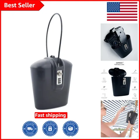 Water-Resistant Portable Safe - Secure Indoor/Outdoor Use with Key & Combo Lock