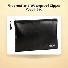 Fireproof and Waterproof Zipper Pouch Bag for Valuables, Documents, Notary St...
