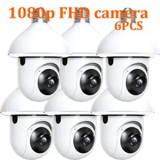 6pcs-New Bulb Security Camera - 1080p Full HD Recording & 360° Panoramic View