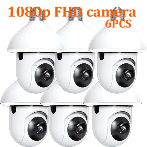 6pcs-New Bulb Security Camera - 1080p Full HD Recording & 360° Panoramic View