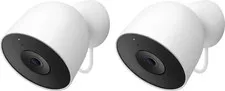 2-Pack Google Nest Cam Outdoor 2K Wired 2nd Gen Security Camera Snow GA09965-US