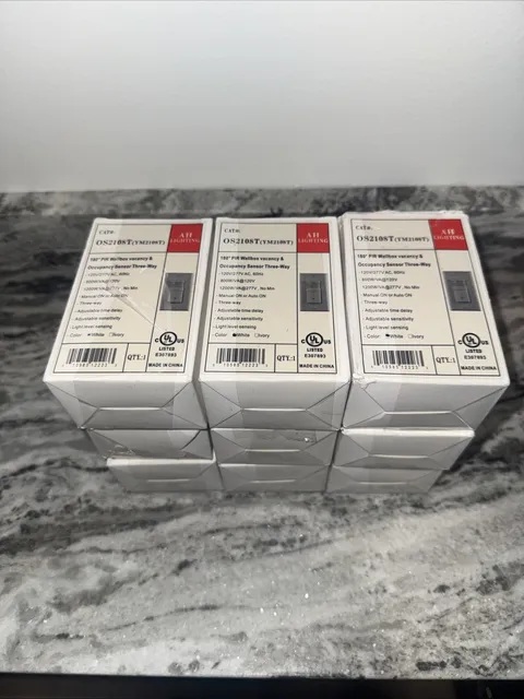 Pack Of 9 3 Way Motion Sensor Light Switch Multidual Pir Occupancy Sensor