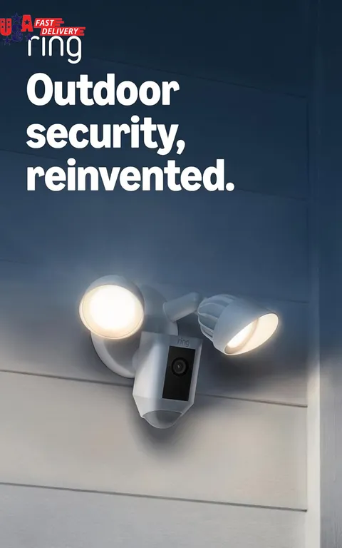 Floodlight Cam Wired Plus, Outdoor Home or Business Security with Motion-Activat