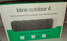 BLINK OUTDOOR 4 WIRELESS HD SECURITY CAMERA 5-CAMERA SYSTEM SYNC MODULE CORE NEW
