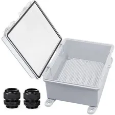 YETLEBOX Waterproof Outdoor Electrical Box 8.7" x 6.7" x 4.3" 1pc, Clear 