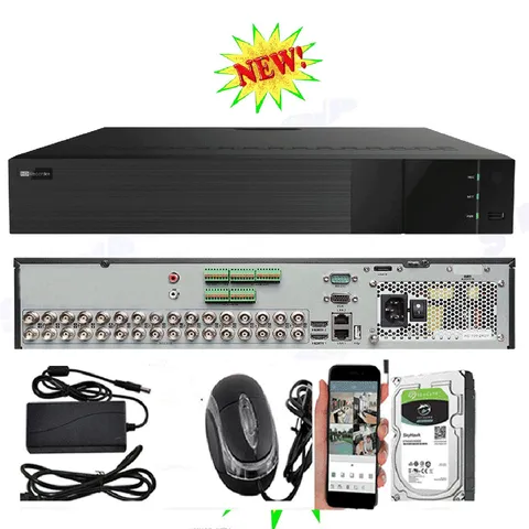 32 Ch Full HD Alarm  Audio  H.265 Video Titanium DVR SYSTEM Free 4TB HD