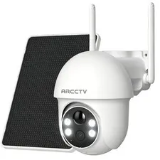 ARCCTV 4MP Solar Security Camera Wireless Outdoor PTZ 360° View Motion Detection
