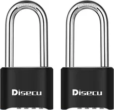 2 Pack  Heavy Duty 4 Digit Combination Lock, 2.5 Inch Long Shackle Outdoor