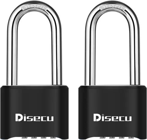 2 Pack  Heavy Duty 4 Digit Combination Lock, 2.5 Inch Long Shackle Outdoor