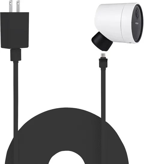 25Ft Weatherproof Power Cable For SimpliSafe Wireless Outdoor Security Camera...