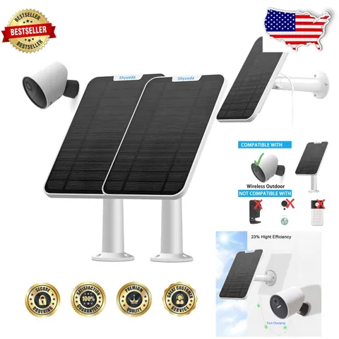 Weatherproof 4W Solar Panel Charger for SimpliSafe Outdoor Camera, 13ft Cable