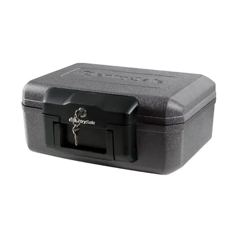 SentrySafe 1200 Fire-Resistant Box Safe with Key Lock 0.18 Cu. ft., Black