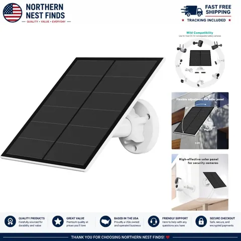 Durable 5W Solar Panel - Ideal Power Source for Outdoor Surveillance Cameras