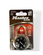 New Master Lock Padlock Combination Lock Anti-Shim 3-Digit Lock #1500D Black