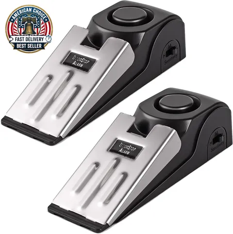 Door Stop Alarm, Door Stopper Security for Home Travel Apartment with 120DB Sire