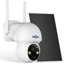 Hiseeu Solar Wireless Security Camera, 2.4G WiFi, Full HD Night Vision, PanTi...